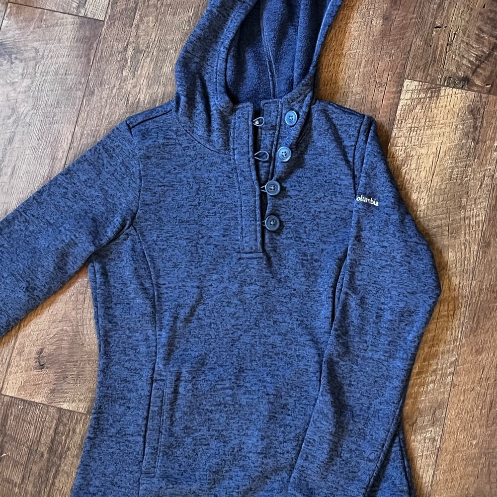 Columbia Hooded Sweatshirt with Button Detail